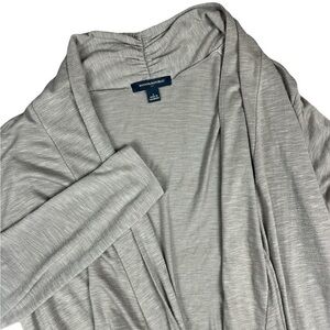 BANANA REPUBLIC Cardigan Open Front Sweatshirt Women’s Large Casual Taupe Brown‎